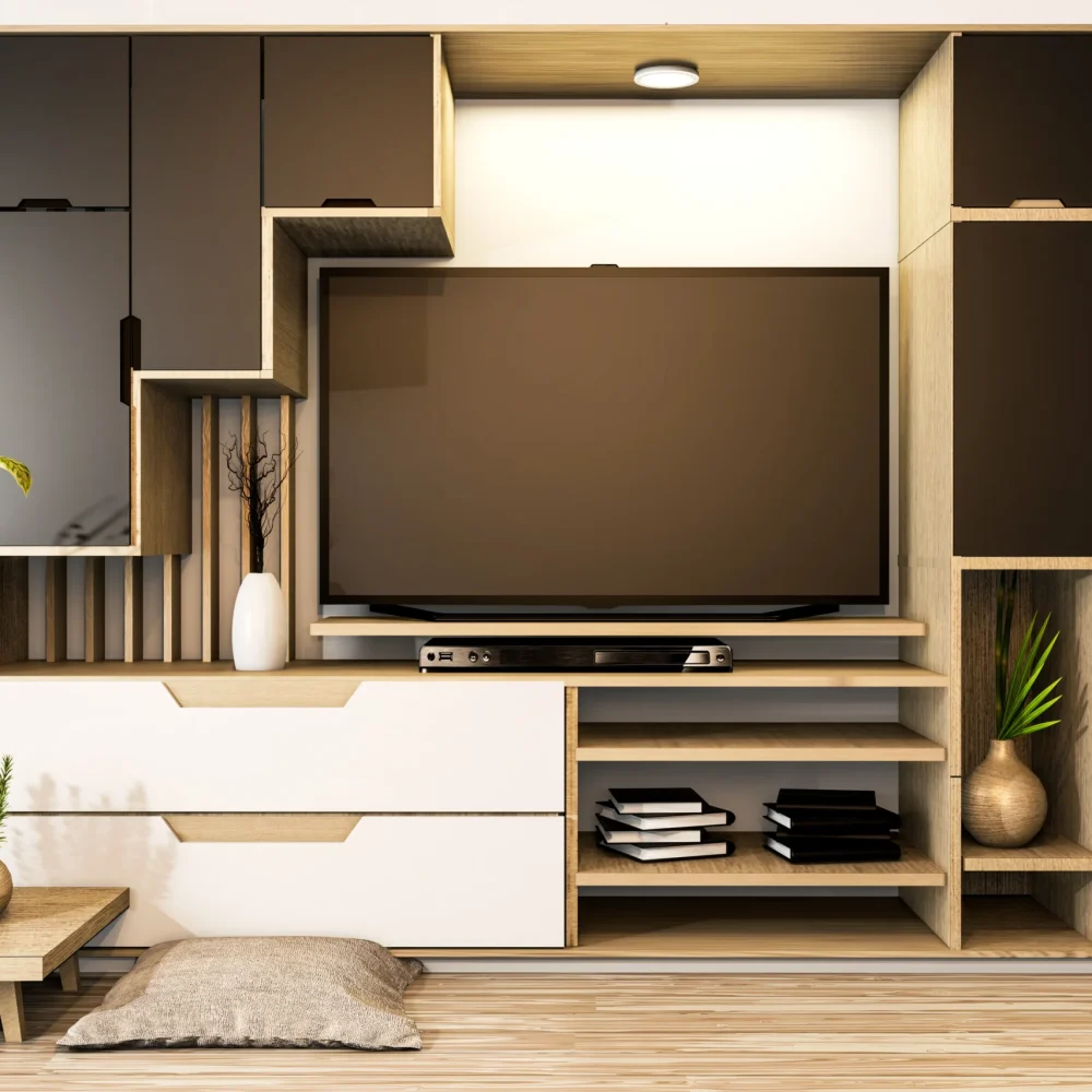 cabinet-tv-mix-wardrobe-shelf-wooden-japanese-style-decoration-plants-shelf-3d-rendering